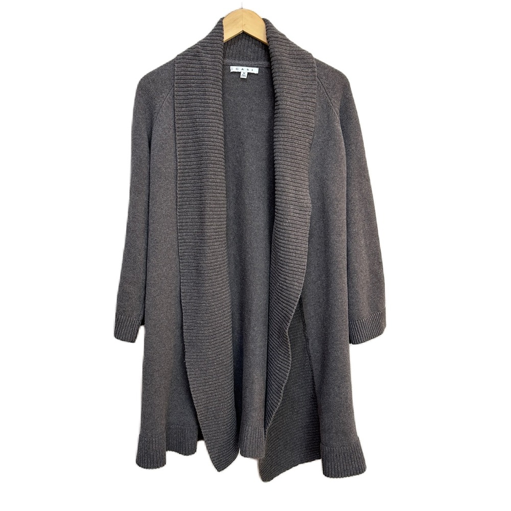 CAbi Brown Sweater Shawl Long Cardigan Women's Medium #226‎